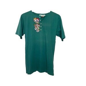 The Disney Store The Seven Dwarfs Team 1/4 Button Down Tee Unisex Small Flaw